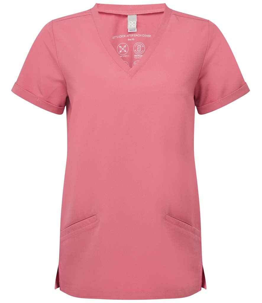 Enhance your workwear with our Beauty Scrub Stretch Tunic, made from breathable four-way stretch fabric. This tunic offers a durable, crease-resistant, and easy-care solution for busy beauty professionals. The modern fit, V neck, and roll-up sleeves with bar tacks add a stylish touch, while back darts provide a flattering silhouette. With two front slanted pockets and side vents, it's perfect for comfort and functionality. Machine washable up to 60°C, this tunic is a must-have for any beauty professional's 