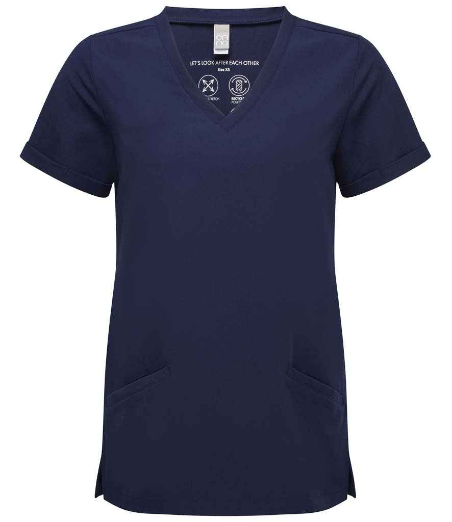 Enhance your workwear with our Beauty Scrub Stretch Tunic, made from breathable four-way stretch fabric. This tunic offers a durable, crease-resistant, and easy-care solution for busy beauty professionals. The modern fit, V neck, and roll-up sleeves with bar tacks add a stylish touch, while back darts provide a flattering silhouette. With two front slanted pockets and side vents, it's perfect for comfort and functionality. Machine washable up to 60°C, this tunic is a must-have for any beauty professional's 