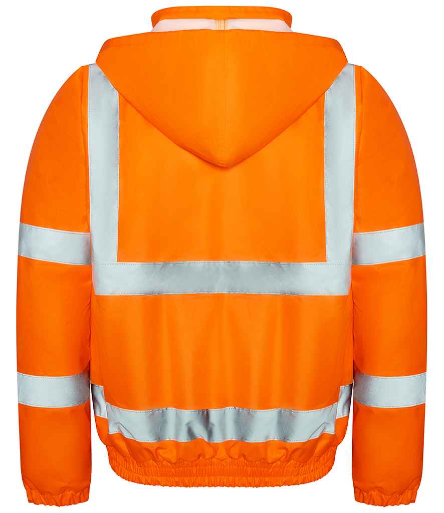 Workwear Hi Vis Bomber Jacket - Personalised Workwear - Professional Hi Vis Bomber Jacket - Printed Hi Vis Bomber Jacket