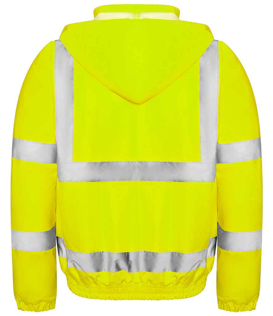 Workwear Hi Vis Bomber Jacket - Personalised Workwear - Professional Hi Vis Bomber Jacket - Printed Hi Vis Bomber Jacket