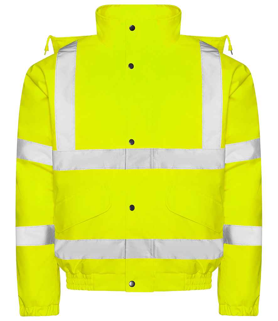 Workwear Hi Vis Bomber Jacket - Personalised Workwear - Professional Hi Vis Bomber Jacket - Printed Hi Vis Bomber Jacket