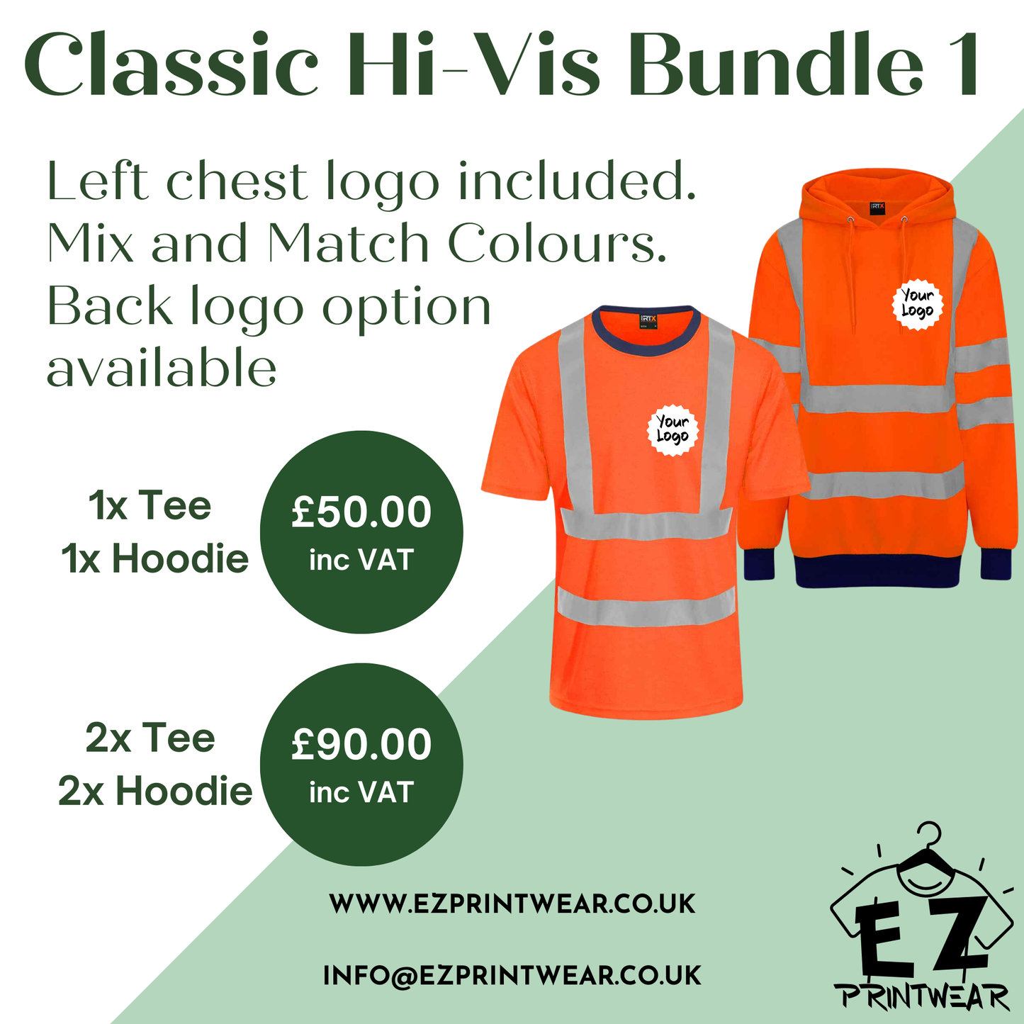 Workwear - Hi Vis Bundle - Hi Vis Workwear - Printed Workwear