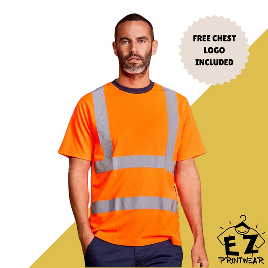 Workwear Hi Vis T-Shirt - Personalised Workwear - Professional Hi Vis T-Shirt - Printed Hi Vis T-Shirt